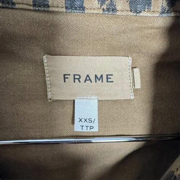 FRAME animal print Cheetah Service Cargo Jacket womens animal print size XXS - Picture 5 of 8